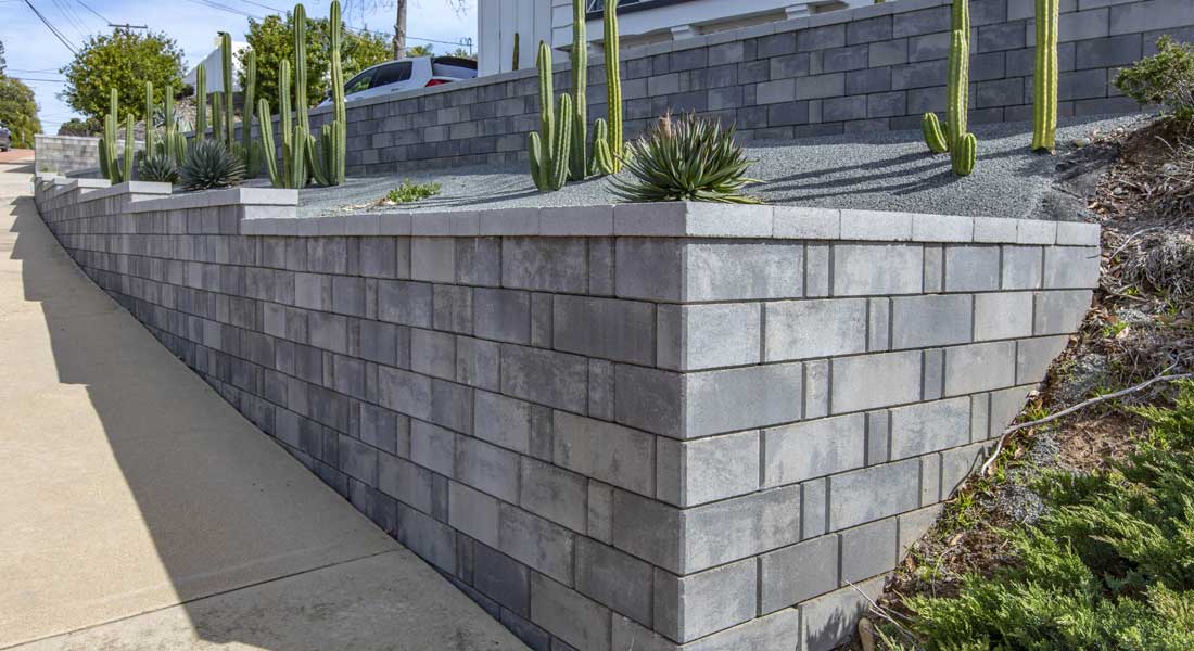 Hillside Retaining Wall & Yard Reclaim — Staples Landscaping project in La Mesa, San Diego